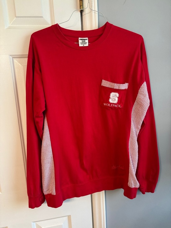 Pressbox Tops - Pressbox Red NC State Wolfpack Crewneck T-Shirt
